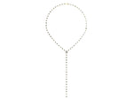 Yellow gold Mixed Shape Diamond Lariat Necklace with Station Accents_1