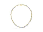 Yellow gold Mixed Shape Diamond Tennis Necklace_1