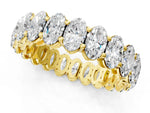 Yellow gold Oval Cut Diamond Eternity Band with Shared Prong Setting_1