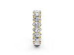 Yellow gold Oval Cut Diamond Eternity Band with Shared Prong Setting_2