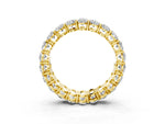 Yellow gold Oval Cut Diamond Eternity Band with Shared Prong Setting_3