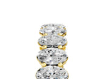Yellow gold Oval Cut Diamond Eternity Band with Shared Prong Setting_5