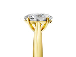 Yellow gold Oval Cut Diamond Solitaire Engagement Ring with Cathedral Setting and Four-Prong Mount_5