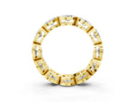 Yellow gold Oval Diamond Bezel Set Eternity Wedding Band_3