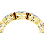 Yellow gold Oval Diamond Bezel Set Eternity Wedding Band_4