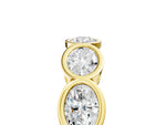 Yellow gold Oval Diamond Bezel Set Eternity Wedding Band_5