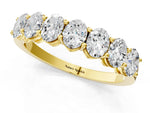 Yellow gold Oval Diamond Shared Prong Eternity Band_1