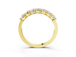 Yellow gold Oval Diamond Shared Prong Eternity Band_3