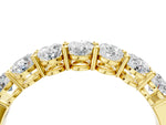 Yellow gold Oval Diamond Shared Prong Eternity Band_4
