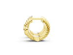 Yellow gold Oval Diamond Vera Hoop Earrings_1