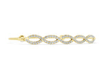Yellow gold Pavé Marquise Infinity Chain Bracelet with Bezel Prong Setting