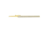 Yellow gold Pavé Round Diamond Box Chain Slider Bracelet