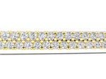 Yellow gold Pavé Round Diamond Box Chain Slider Bracelet_1