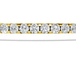 Yellow gold Pavé Round Diamond Chain Bracelet with Bezel Setting_1