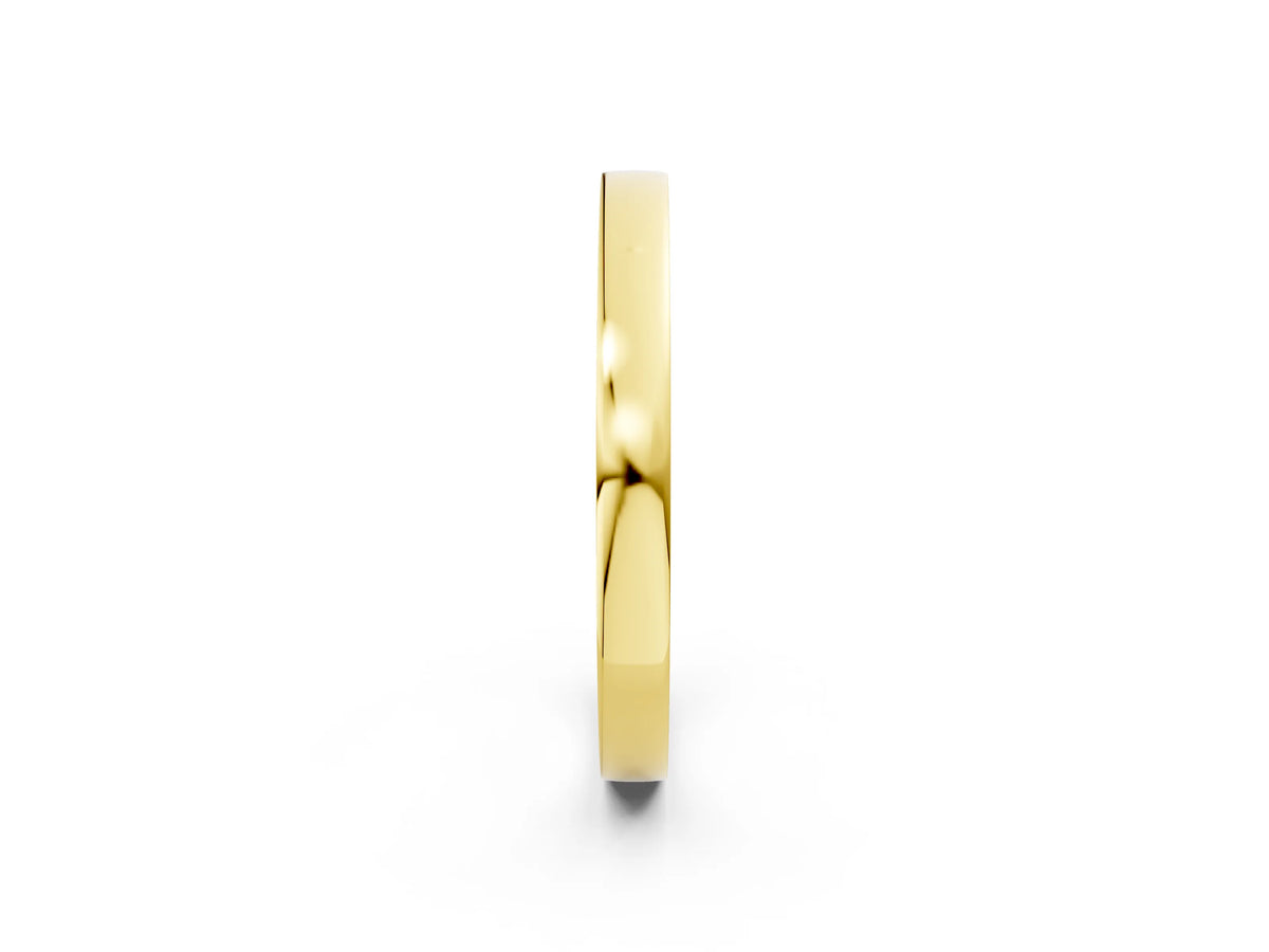Yellow gold Pavé Round Diamond Channel Set Band_2