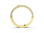 Yellow gold Pavé Round Diamond Channel Set Band_3