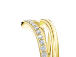 Yellow gold Pavé Round Diamond Chevron Band with Channel Setting_5