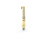 Yellow gold Pavé Round Diamond Contour Band with Channel Setting_2