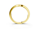 Yellow gold Pavé Round Diamond Contour Band with Channel Setting_3