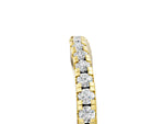 Yellow gold Pavé Round Diamond Curved Band with Shared Prong Setting_5