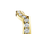 Yellow gold Pavé Round Diamond Curved Wedding Band with Channel Setting_5