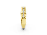 Yellow gold Pavé Round Diamond Eternity Band with Bar Prong Setting_2