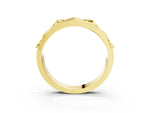 Yellow gold Pavé Round Diamond Eternity Band with Bar Prong Setting_3