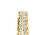 Yellow gold Pavé Round Diamond Eternity Band with Milgrain Edge_5