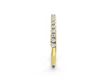 Yellow gold Pavé Round Diamond Half Eternity Band with Shared Prong Setting_2