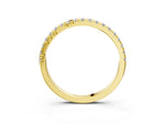 Yellow gold Pavé Round Diamond Half Eternity Band with Shared Prong Setting_3