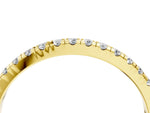 Yellow gold Pavé Round Diamond Half Eternity Band with Shared Prong Setting_4