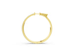Yellow gold Pavé Round Diamond Hoop Earrings with Hinged Snap Closure_1