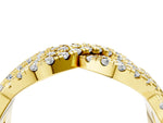 Yellow gold Pavé Round Diamond Infinity Twist Band with Shared Prong Setting_4