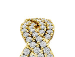 Yellow gold Pavé Round Diamond Infinity Twist Band with Shared Prong Setting_5