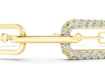 Yellow gold Pavé Round Diamond Link Bracelet with Four-Prong Setting_1