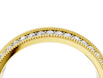 Yellow gold Pavé Round Diamond Milgrain Eternity Band_4