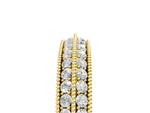 Yellow gold Pavé Round Diamond Milgrain Eternity Band_5