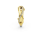 Yellow gold Pavé Round Diamond Twist Band with Channel Setting_2