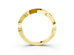 Yellow gold Pavé Round Diamond Twist Band with Channel Setting_3