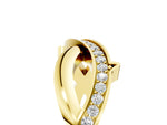 Yellow gold Pavé Round Diamond Twist Band with Channel Setting_5