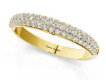Yellow gold Pavé Round Diamond White Gold Eternity Band_1
