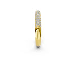 Yellow gold Pavé Round Diamond White Gold Eternity Band_2