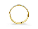 Yellow gold Pavé Round Diamond White Gold Eternity Band_3