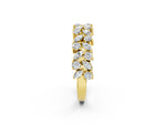 Yellow gold Pave Marquise and Round Diamond Eternity Band with Prong Setting_2