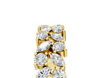 Yellow gold Pave Marquise and Round Diamond Eternity Band with Prong Setting_5