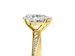 Yellow gold Pear Cut Diamond Engagement Ring with Side Stone Accents and Four-Prong Setting_5
