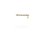 Yellow gold Pear Diamond Cascading Leaf Drop Earrings_2