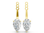 Yellow gold Pear Diamond Drop Earring Jackets