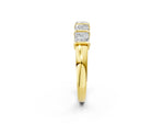 Yellow gold Princess Cut Channel Set Diamond Band with Bar Prong Setting_2