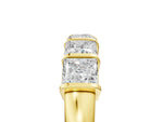 Yellow gold Princess Cut Channel Set Diamond Band with Bar Prong Setting_5